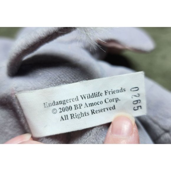 2000 Endangered Wildlife Friends Elephant Plush Bean Bag Stuffed Animal Y2K 7 In - Picture 4 of 7